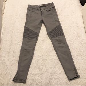 Zara Gray Moto Jeans